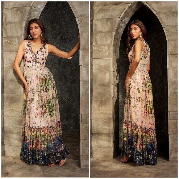 Anthropologie Bhanuni by Jyoti Carson Tiered Maxi Dress - Picture 1 of 12